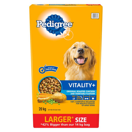 Pedigree Vitality+ Adult Dog Roasted Chicken & Vegetable 20KG