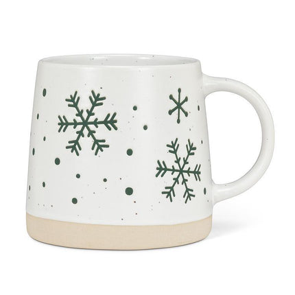 Wide Base Snowflake Mug- 14oz