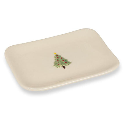 Christmas Tree Rectangular Plate- 4x5"L