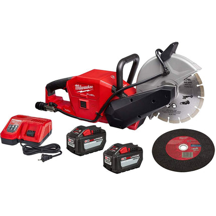 Milwaukee M18 Fuel 9" Cut Off Saw w/ 2 x 12.0Ah Batteries
