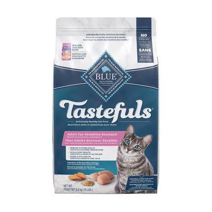 Blue Buffalo Tastefuls Sensitive Stomach Adult Cat Chicken 15LB
