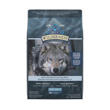 Blue Buffalo Wilderness Adult Dog Chicken w / Grain 24LB