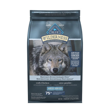Blue Buffalo Wilderness Adult Dog Chicken w / Grain 4.5LB