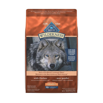 Blue Buffalo Wilderness Large Breed Adult Dog Chicken w / Grain 24LB