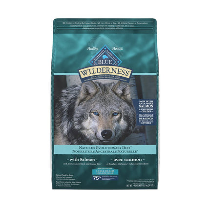 Blue Buffalo Wilderness Large Breed Adult Dog Salmon w / Grain 24LB