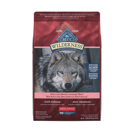 Blue Buffalo Wilderness Adult Dog Salmon w / Grain 24LB