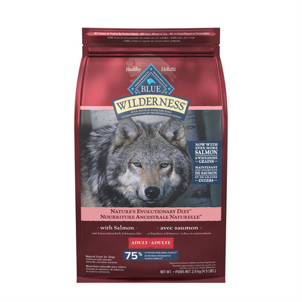 Blue Buffalo Wilderness Adult Dog Salmon w / Grain 4.5LB