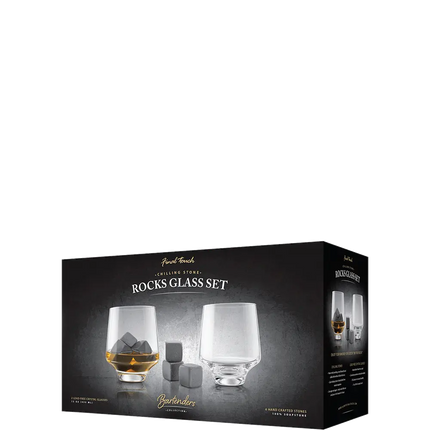 Chilling Stone Rocks Glass Set- 8 Piece Set