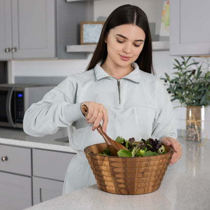 Acacia Beehive Salad Bowl