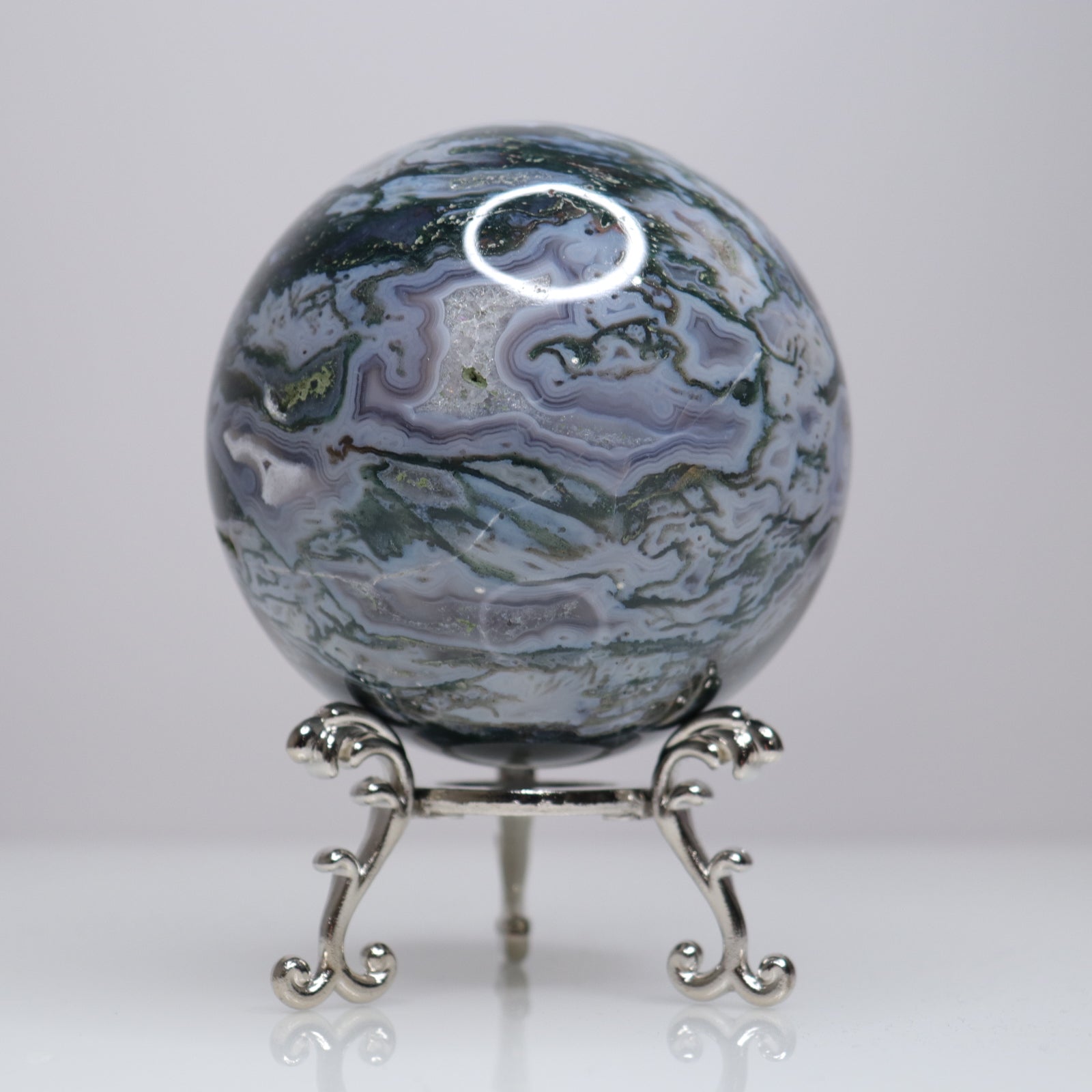 Moss Agate Sphere | Large