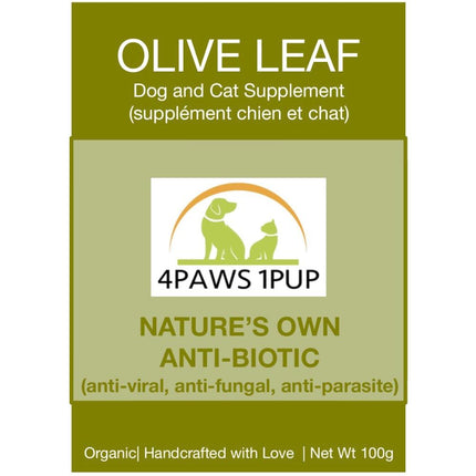 4PAWS1PUP OLIVE LEAF POWDER 90G