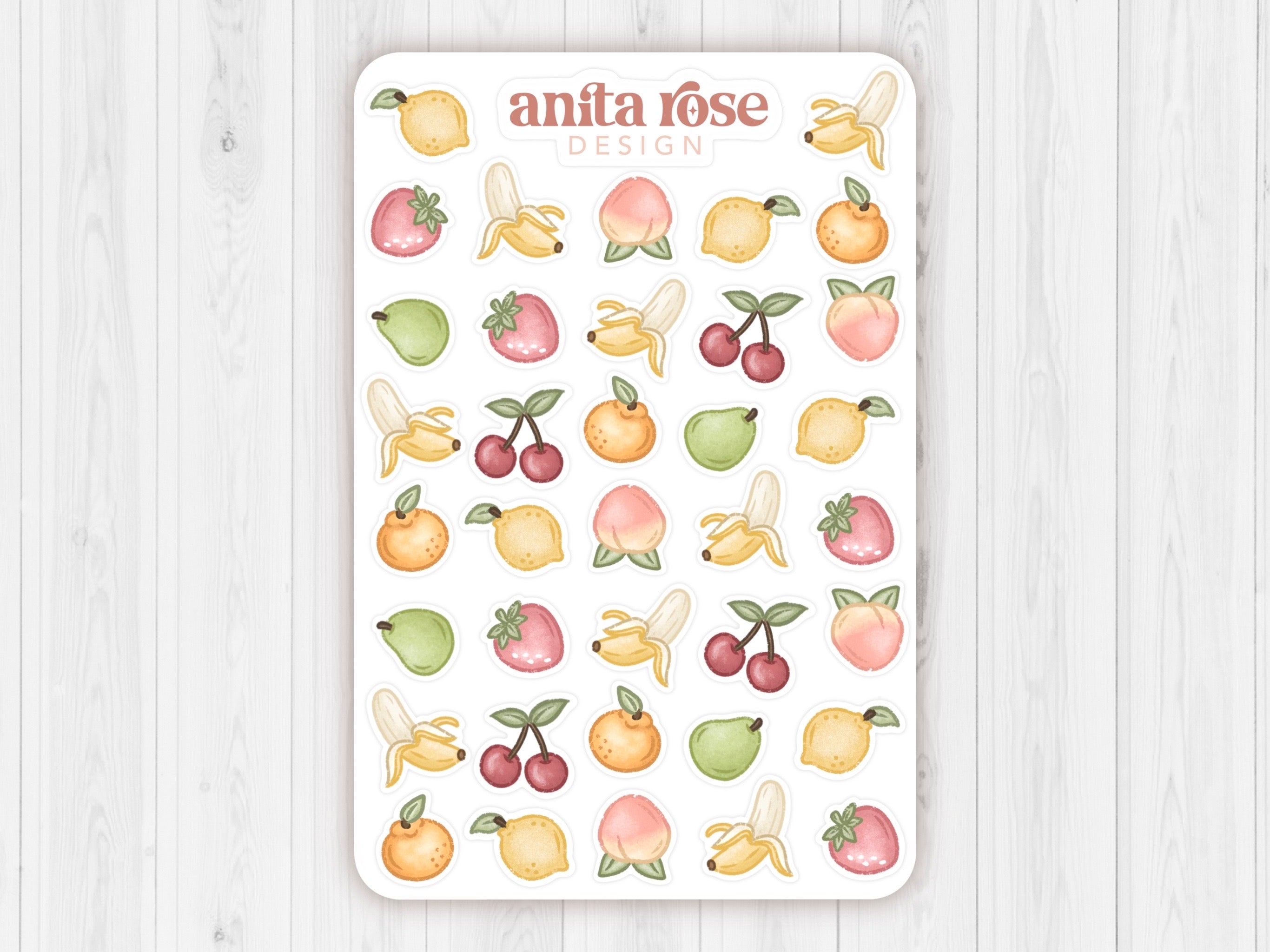 Cute Fruit Sticker Sheet