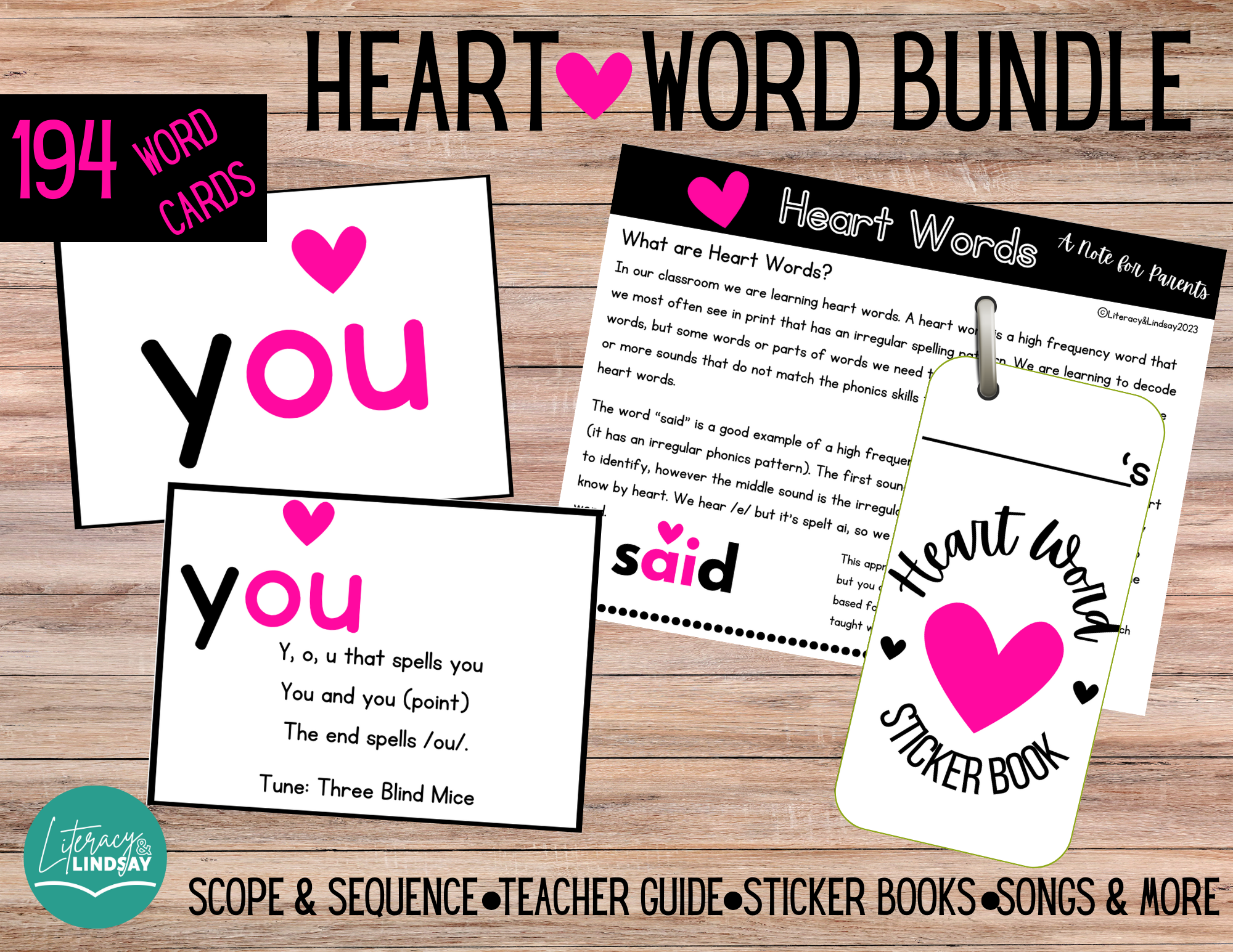 Heart Word Bundle - Songs to teach Heart Words