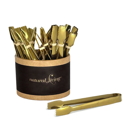 Natural Living Cheese Tongs Gold