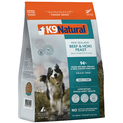 K9 NATURAL FD HOKI/BEEF 3.6KG - Just Simcoe