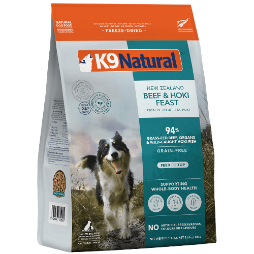 K9 NATURAL FD HOKI/BEEF 3.6KG - Just Simcoe