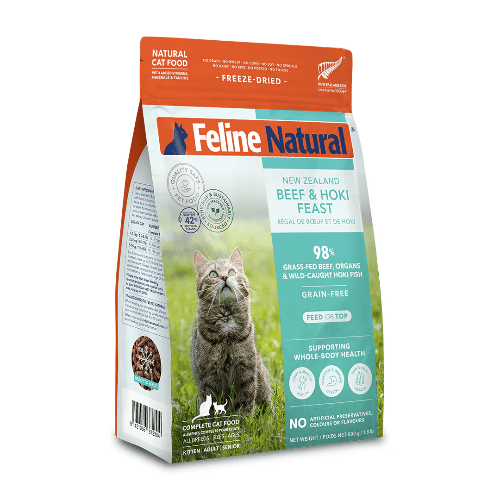 FELINE NATURAL FD BEEF/HOKI 800G - Just Simcoe
