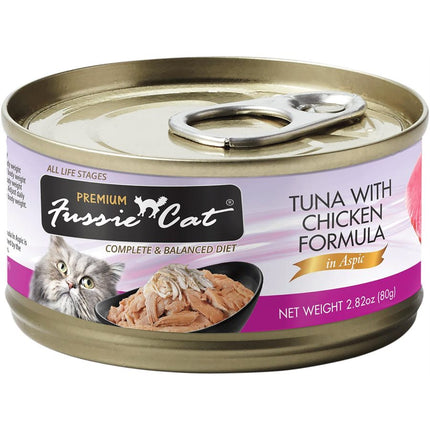 Fussie Cat Premium Tuna with Chicken Formula in Aspic 24 / 2.82oz