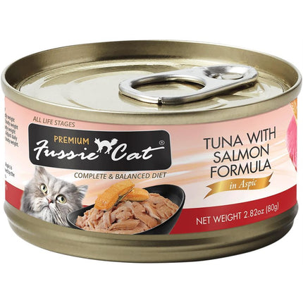 Fussie Cat Premium Tuna with Salmon Formula in Aspic 24 / 2.82oz