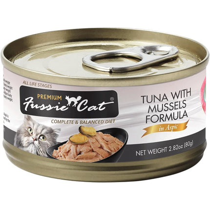 Fussie Cat Premium Tuna with Mussels Formula in Aspic 24 / 2.82oz