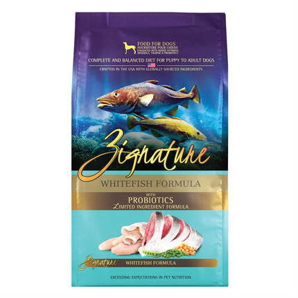 Zignature Limited Ingredient Grain Free Whitefish Dog Food 4 LB