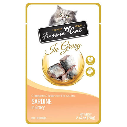 Fussie Cat Premium Sardine in Gravy Pouches 12 / 2.47oz