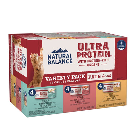 Natural Balance Ultra Protein Cat Pate Variety Pack 12 / 2.8oz