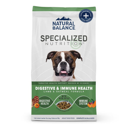 Natural Balance Specialized Nutrition Dog Digestive + Immune Lamb & Oatmeal 22LB