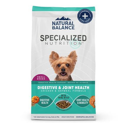 Natural Balance Specialized Nutrition Dog Small Breed Digestive + Joint Chicken & Oatmeal 3.5LB