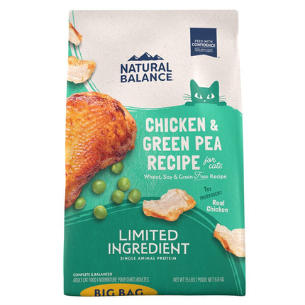 Natural Balance Cat LID Green Pea & Chicken Formula 15LB