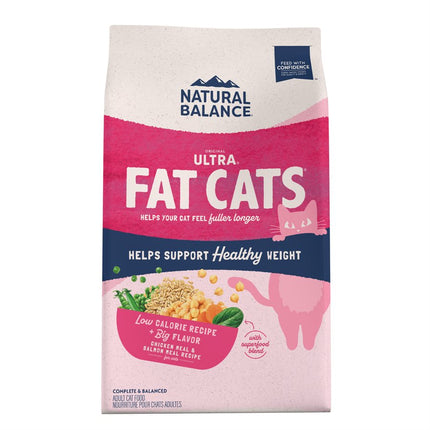 Natural Balance Ultra Fat Cats Chicken & Salmon Low Calorie Formula 6LB