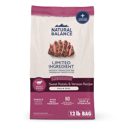 Natural Balance Dog LID Sweet Potato & Venison Formula 12LB