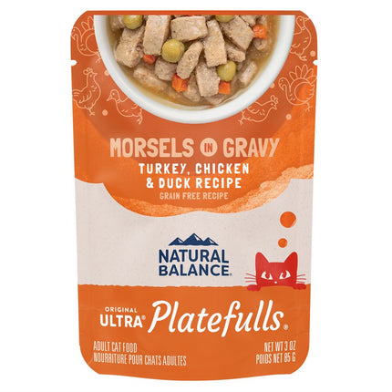 Natural Balance Cat Platefulls Turkey, Chicken & Duck Formula 24 / 3oz