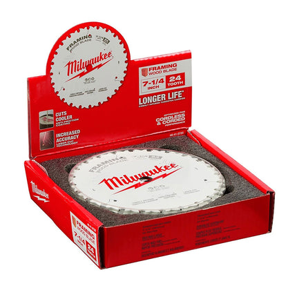 Milwaukee 71/4" X 24T Framing Blade Coated