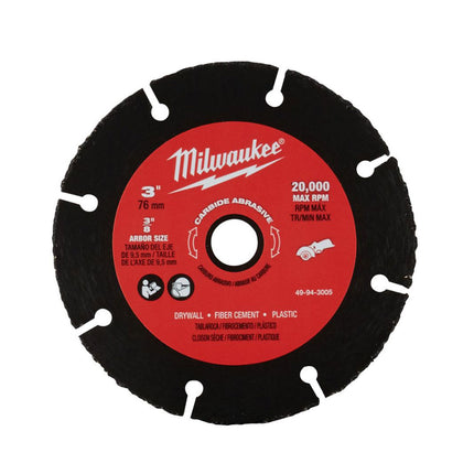 Milwaukee 3" Carbide Abrasive Blade