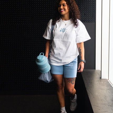 KLTR White Tee Powder Blue - Just Simcoe
