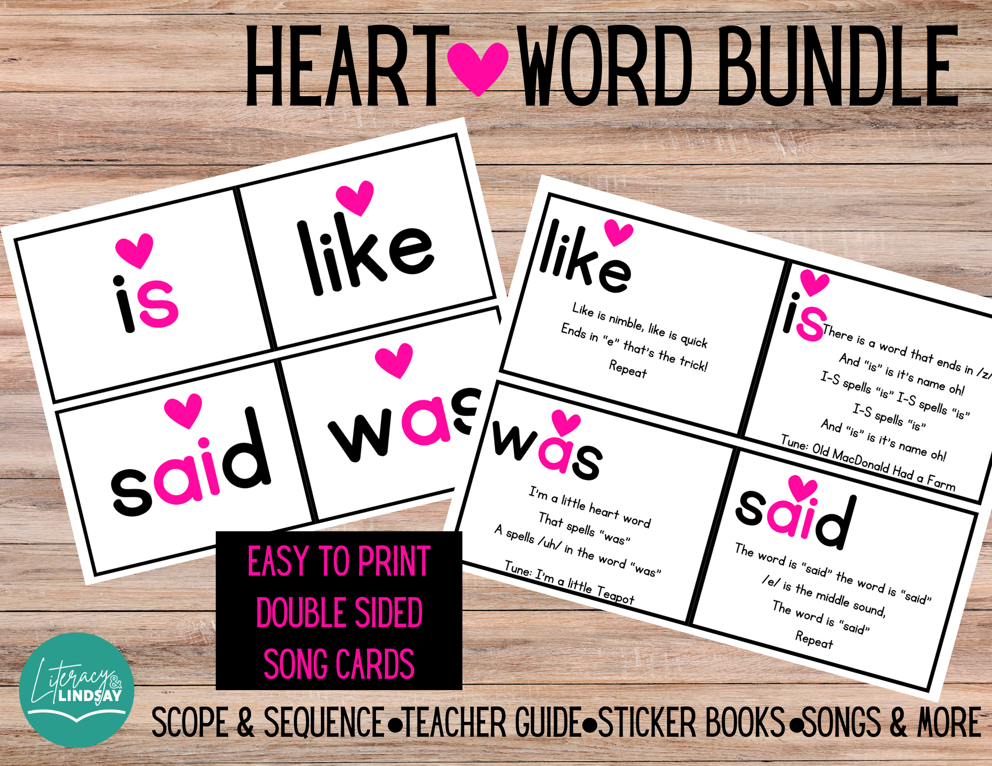 Heart Word Bundle - Songs to teach Heart Words