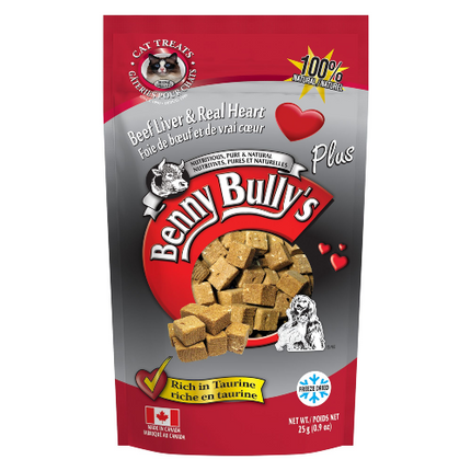 BENNY BULLYS PLUS HEART CAT TREATS 25G