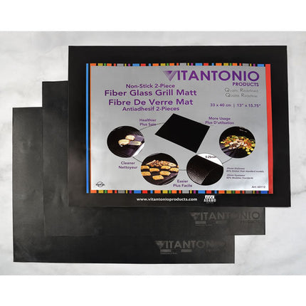 2-Piece Non-Stick Fiber Glass Grill Mats