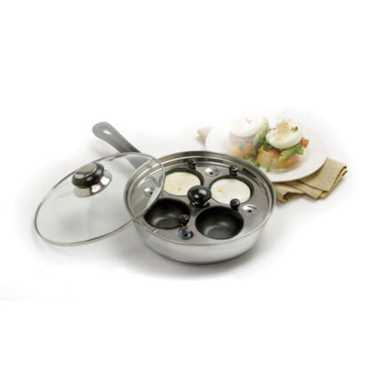 Norpro 4 Egg Poacher/Skillet with Lid