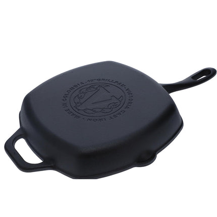 Victoria Cast Iron Grill Pan- 10"x10"