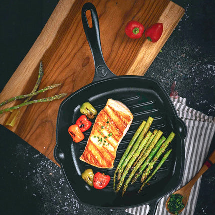 Victoria Cast Iron Grill Pan- 10"x10"