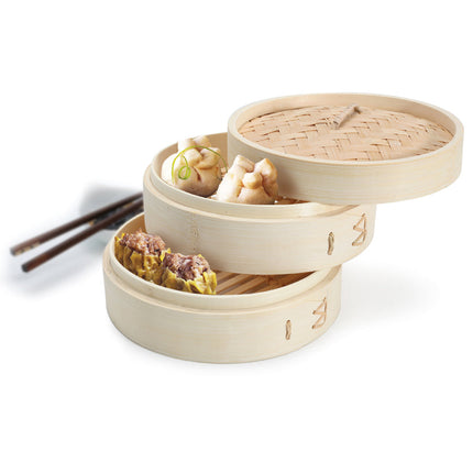 2 Tier Bamboo Steamer- 8"