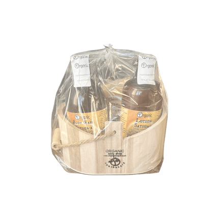 Bath Body Gift set. 3pc wood caddy - Just Simcoe