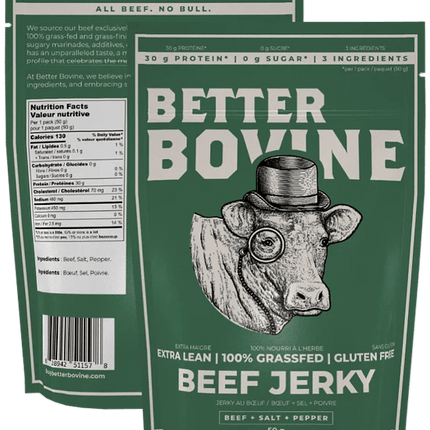 Better Bovine - Extra Lean Beef Jerky - Salt & Pepper - Just Simcoe