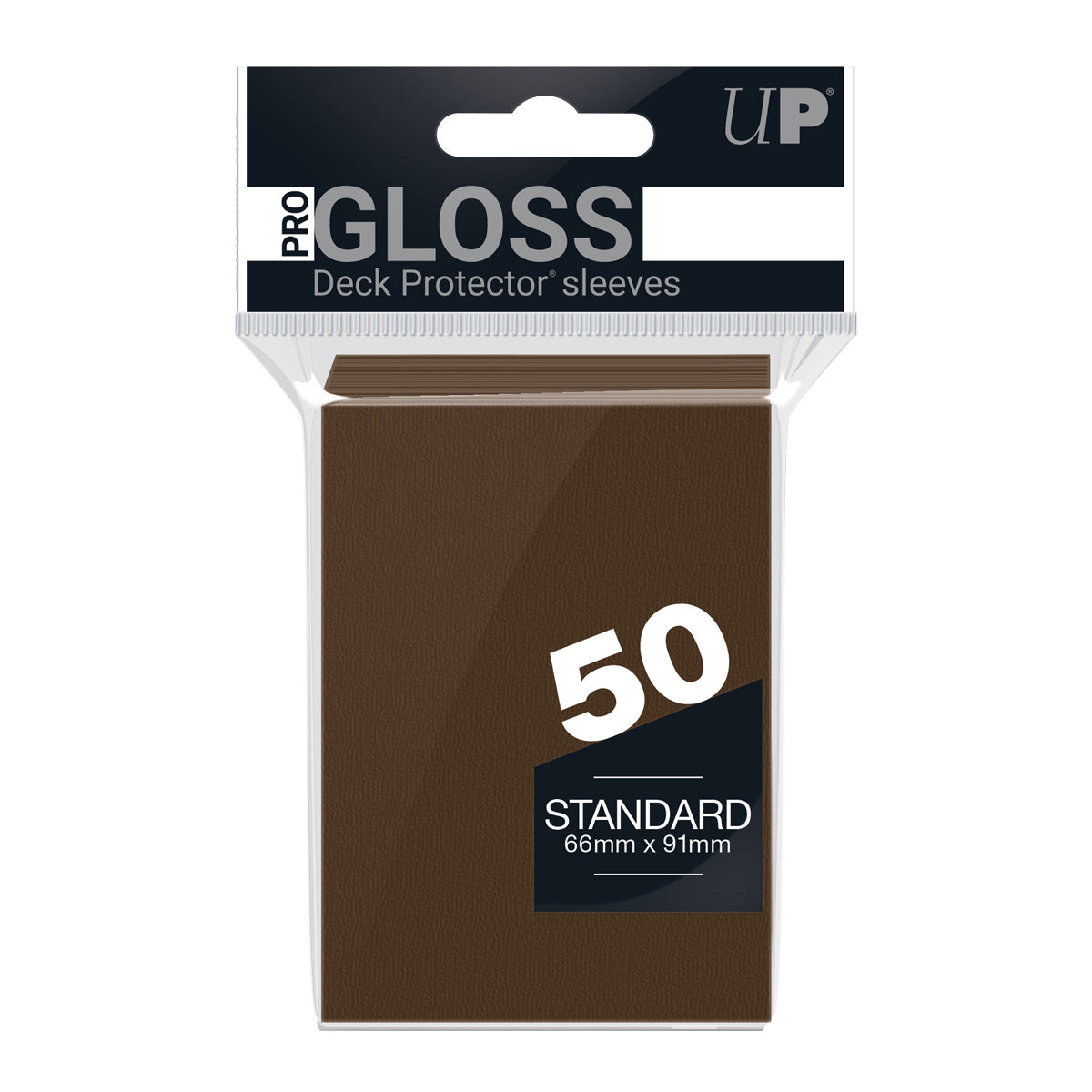 50ct Pro-Gloss Brown Standard Deck Protectors