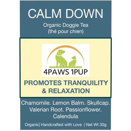 4PAWS1PUP CALM DOWN ORG TEA DOG 40G