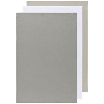 Gray White Moonstruck Floursack Dishtowels Set of 3
