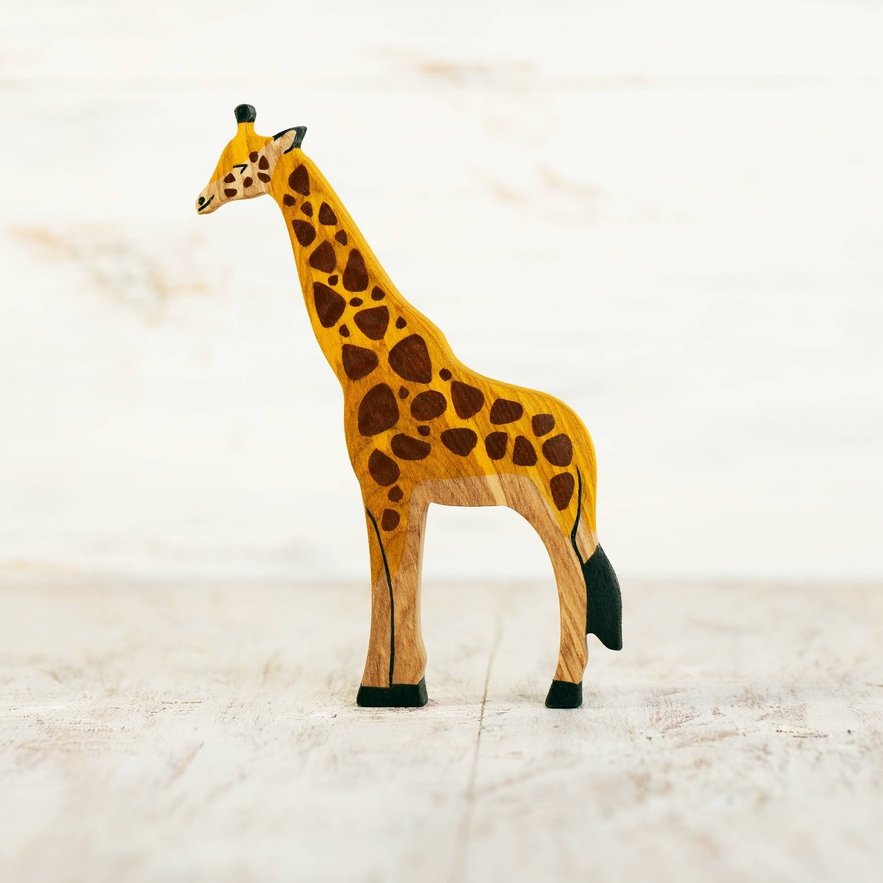 Wooden toy Giraffe figurine Safari animal toy African animal