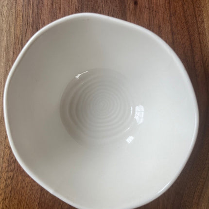 Dipping Bowls - Set of 4, White Ribbed - JustSimcoe.ca
